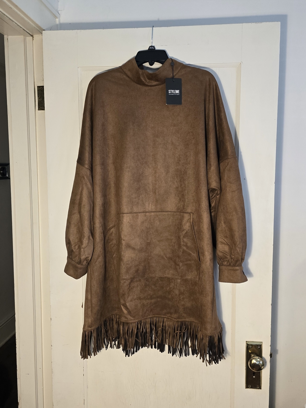 Stylewe Western Boho Faux Suede Fringe Dress